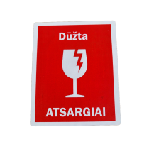 Lipnios etiketės "Atsargiai dūžta", 50 vnt.