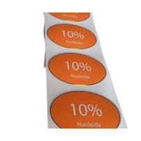 Lipnios etiketės "10%...