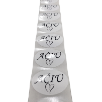 Lipnios etiketės "Ačiū", 50...