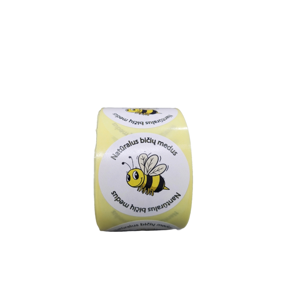 Lipnios etiketės „Natūralus bičių medus”, 50 vnt.