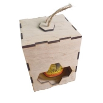 Medinė dėžutė 94 x 94 x 120 mm