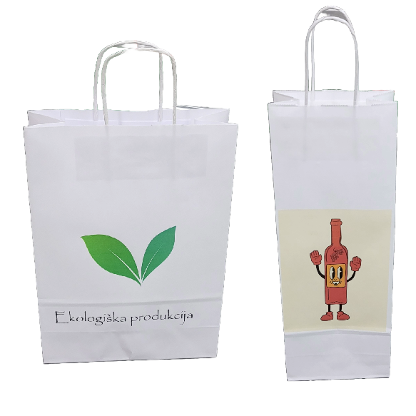 Dažyti popieriniai maišeliai